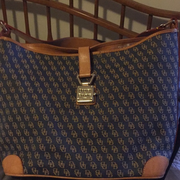Dooney & Bourke Navy Blue Tote - Picture 3 of 16